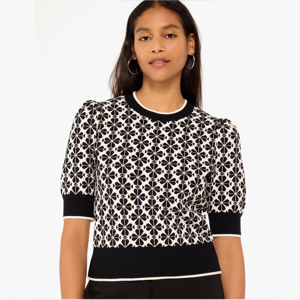 kate spade: Spade Flower Puff Sleeve Sweater